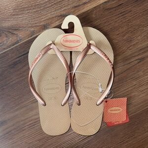 Havaianas Women's Tan Flip Flops